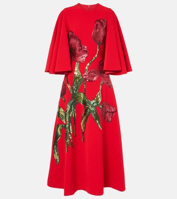 Robe Emlynn aus Crêpe mit Pailletten | Costarellos