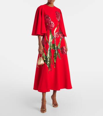 Robe Emlynn aus Crêpe mit Pailletten | Costarellos