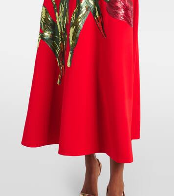 Robe Emlynn aus Crêpe mit Pailletten | Costarellos