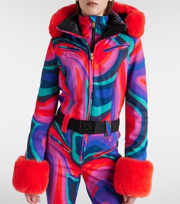 La Fête faux fur-trimmed ski suit | Goldbergh