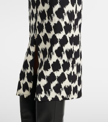 Libra printed gathered midi dress | Diane von Furstenberg