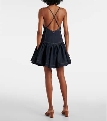 Vestido corto Crush de denim | Zimmermann