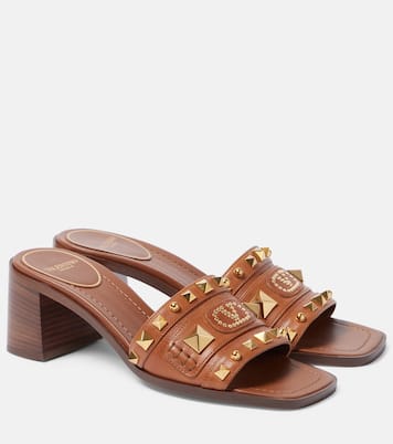 Plaster Caster 60 studded leather mules | Valentino Garavani