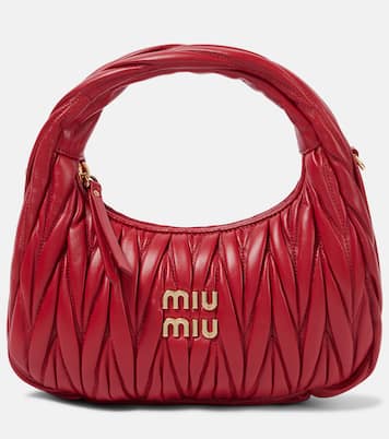 Wander Small matelassé leather tote bag | Miu Miu