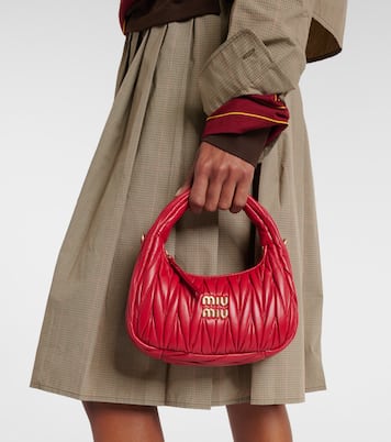 Wander Small matelassé leather tote bag | Miu Miu