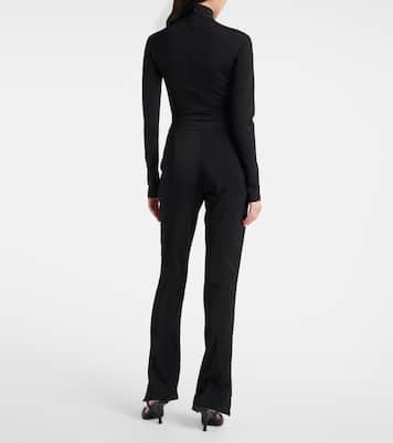 Pierced high-rise flared pants | Mugler