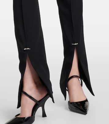 Pierced high-rise flared pants | Mugler