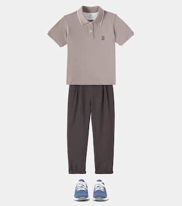 Polohemd aus Baumwoll-Piqué | Brunello Cucinelli Kids
