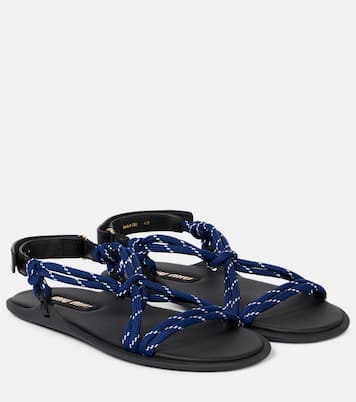 Sandales Rivière à cuir | Miu Miu