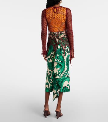 Open-knit sweater and printed crop top set | Etro
