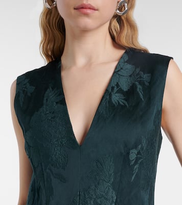 Abito lungo in jacquard floreale | Dries Van Noten