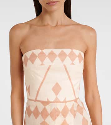 Vestido largo de lino estampado | Johanna Ortiz