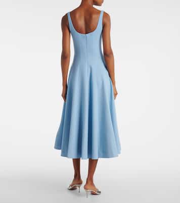 Robe midi Collins en crêpe de laine | Emilia Wickstead