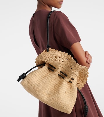 Pochette Flamenco Medium en raphia | Loewe