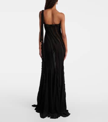 Draped one-shoulder gown | Blumarine