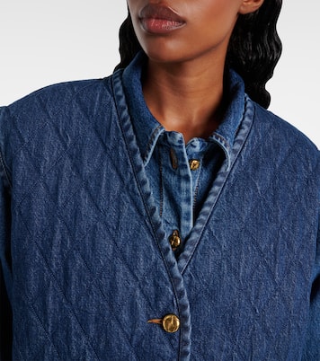 Veste sans manches Suffolk matelassée en jean | Blazé Milano
