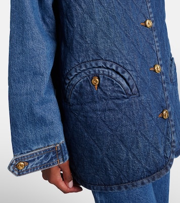 Veste sans manches Suffolk matelassée en jean | Blazé Milano
