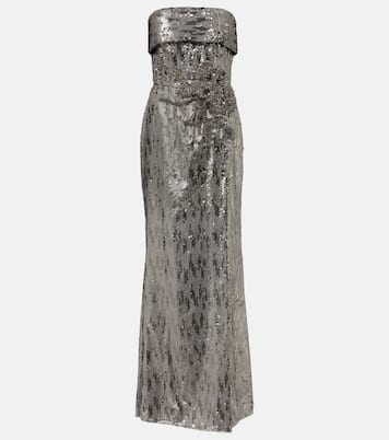 Sequined strapless gown | Elie Saab