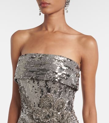 Sequined strapless gown | Elie Saab
