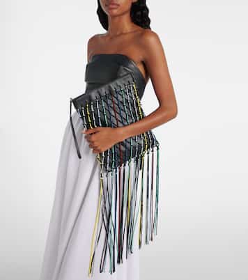 Naila fringed leather pouch | Gabriela Hearst