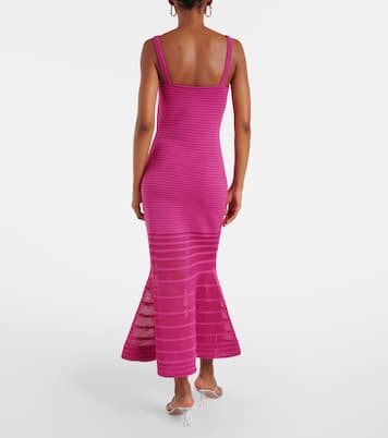 Vallarie ribbed-knit sheer midi dress | Simkhai
