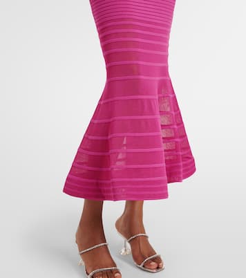 Vallarie ribbed-knit sheer midi dress | Simkhai