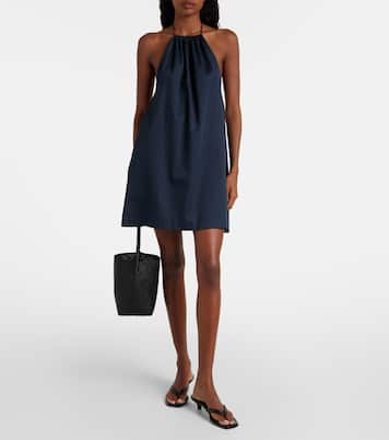 Yoko gathered cotton minidress | Leset