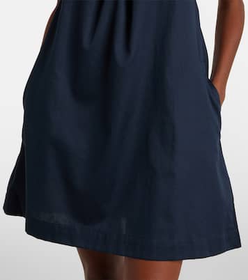 Yoko gathered cotton minidress | Leset