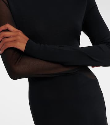 Paneled sheer mesh maxi dress | Alaïa