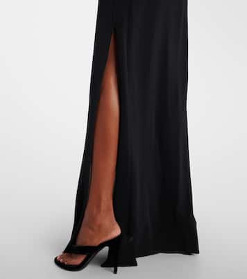 Paneled sheer mesh maxi dress | Alaïa