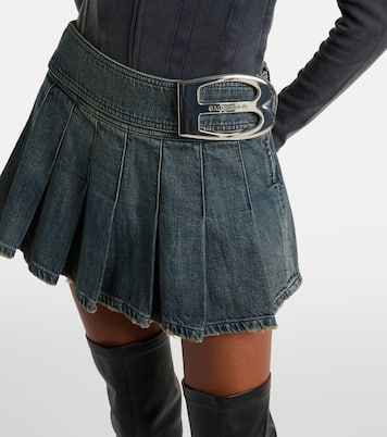 Minifalda de denim plisada | Balenciaga