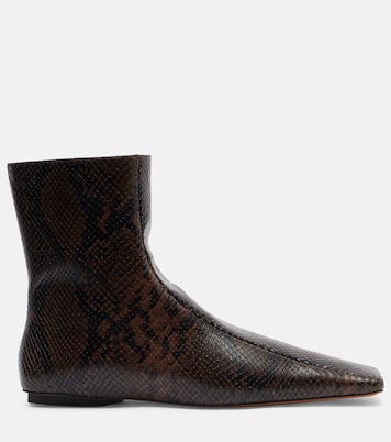 Snake-effect faux leather ankle boots | Stella McCartney