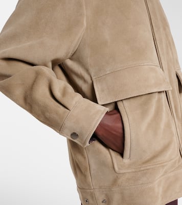 Jacke Drey aus Veloursleder mit Shearling | Nour Hammour