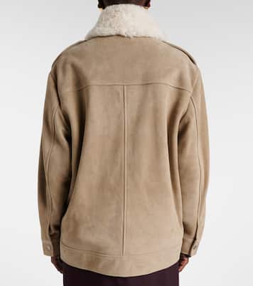 Jacke Drey aus Veloursleder mit Shearling | Nour Hammour