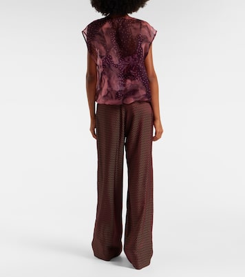 Layered printed silk-blend top | Dries Van Noten