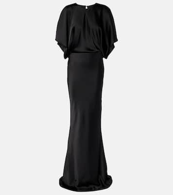 Vestido de fiesta Obie de satén drapeado | Norma Kamali