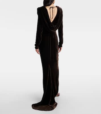 Draped velvet gown | Rotate