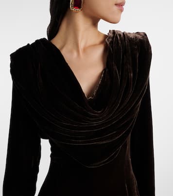 Draped velvet gown | Rotate