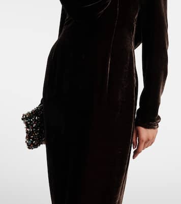 Draped velvet gown | Rotate