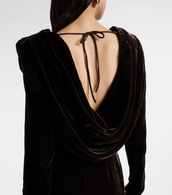Draped velvet gown | Rotate