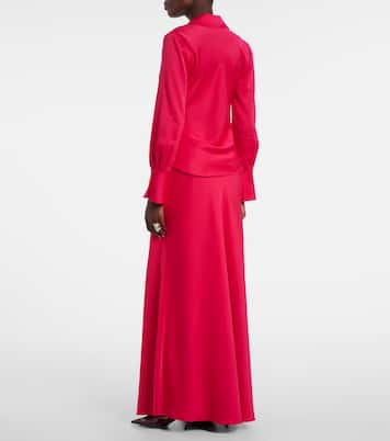 Kiri satin maxi skirt | Simkhai