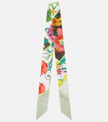 Printed twill silk scarf | Gucci