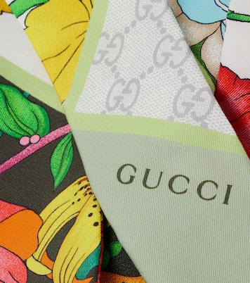 Printed twill silk scarf | Gucci
