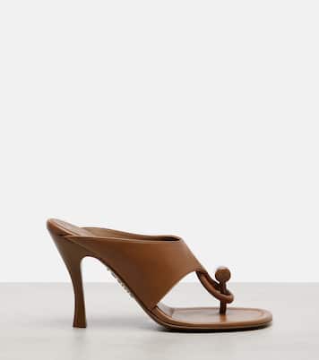 Toggle 90 leather thong sandals | Loewe