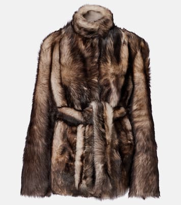 Elsa shearling wrap coat | Nour Hammour