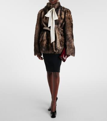 Elsa shearling wrap coat | Nour Hammour