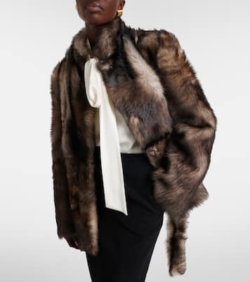 Elsa shearling wrap coat | Nour Hammour