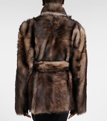 Elsa shearling wrap coat | Nour Hammour