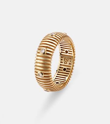 Clio Small 18kt gold ring with diamonds | Pamela Zamore