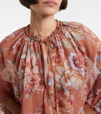 Awaken floral cotton and silk blouse | Zimmermann